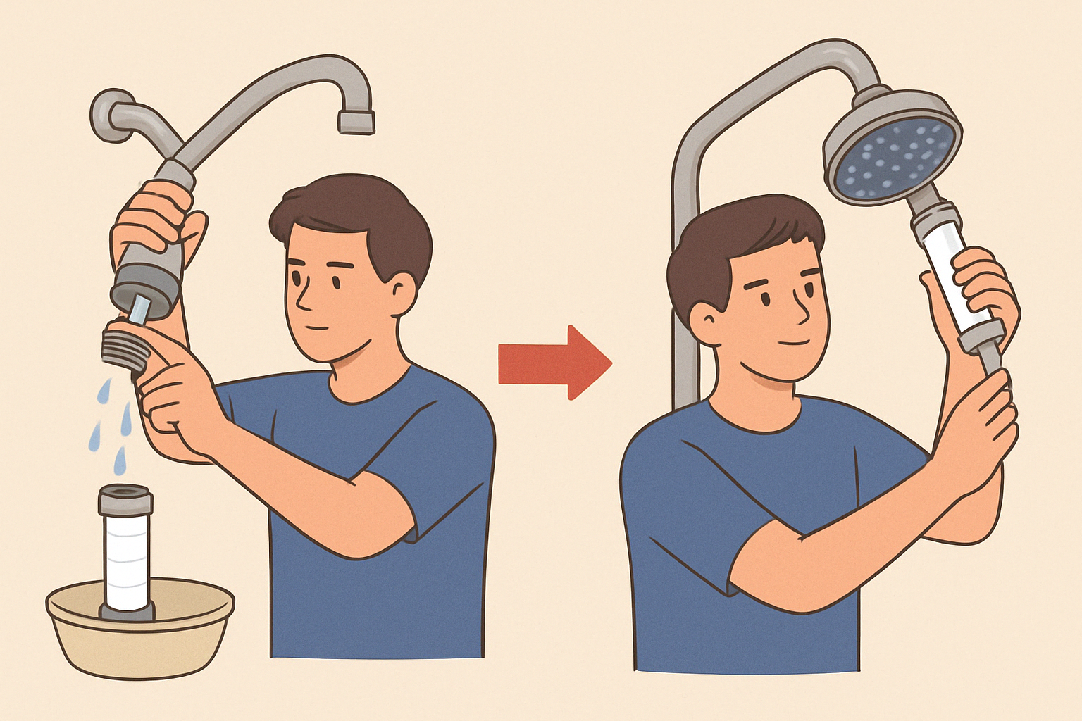 샤워기 필터교체