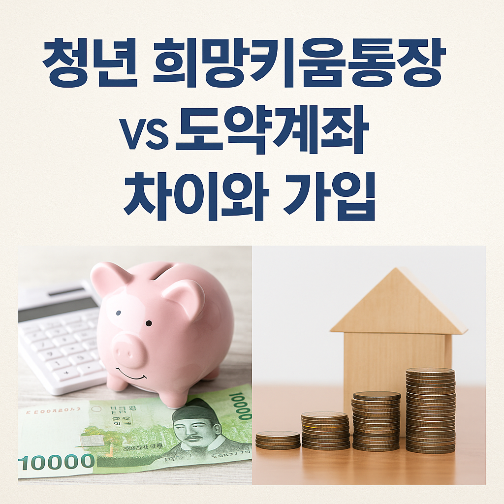청년 희망키움통장 vs 도약계좌 차이와 가입