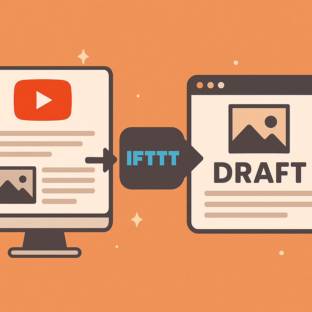 IFTTT로 유튜브 새 영상 자동 블로그 초안 만들기 사진
