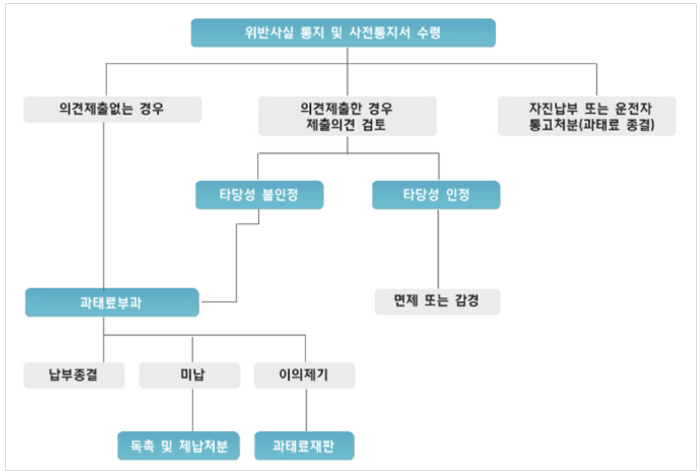 자동차 과태료 부과절차