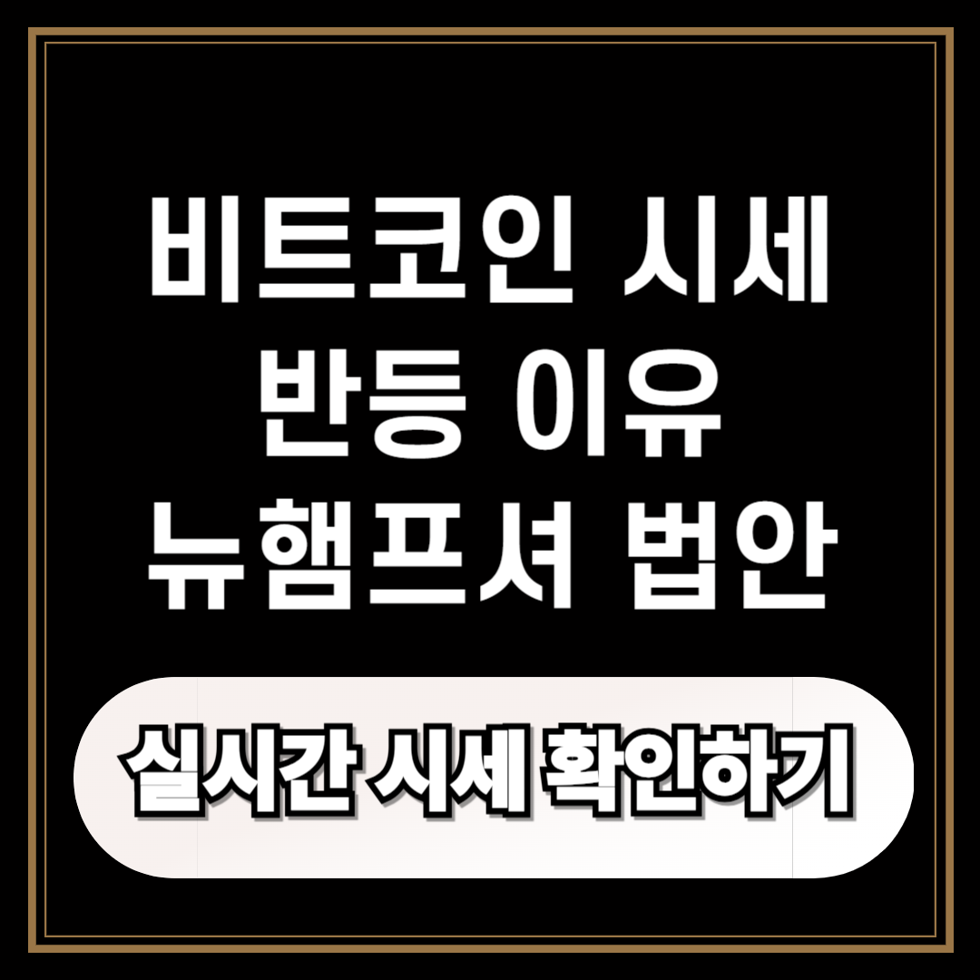 비트코인 시세 반등 이유 뉴햄프셔 법안