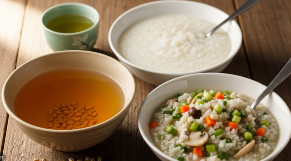 흰죽, 야채죽, 미음