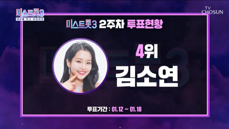미스트롯3-2주차-투표-4위-김소연
