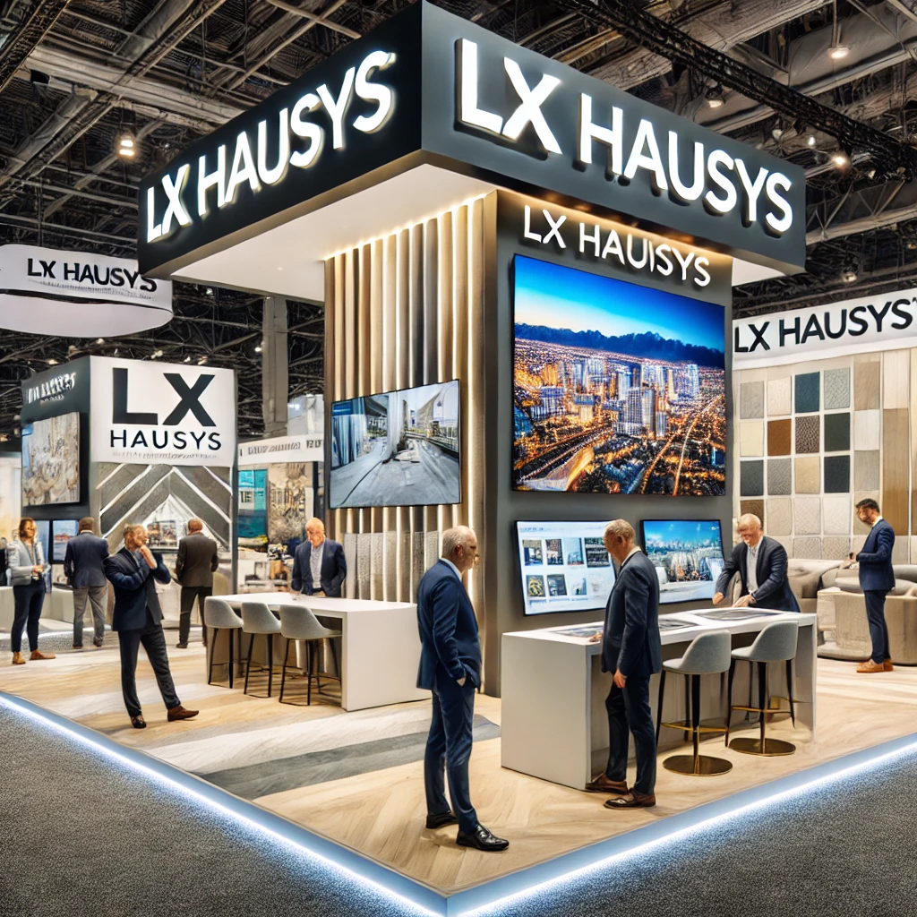 LX하우시스 TISE 2025 전시부스 by AI 생성