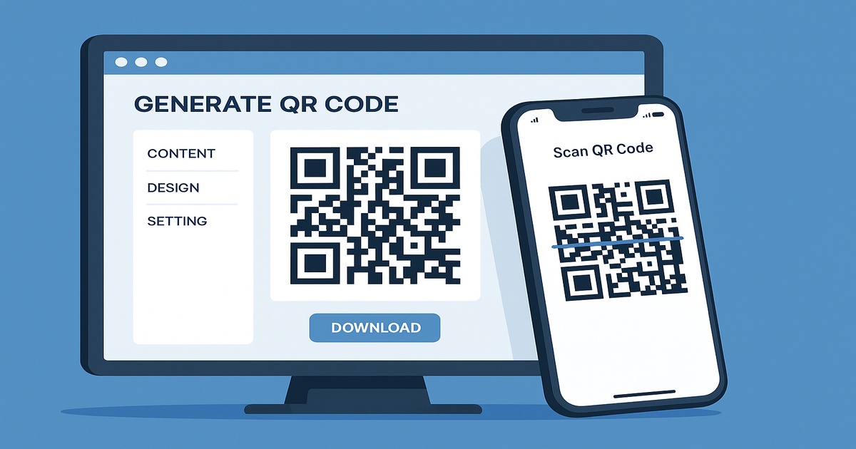 Free QR code generator tutorial for Windows and Mac users with smartphone scanning demonstration