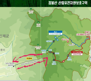 곰배령 점봉산 등산지도