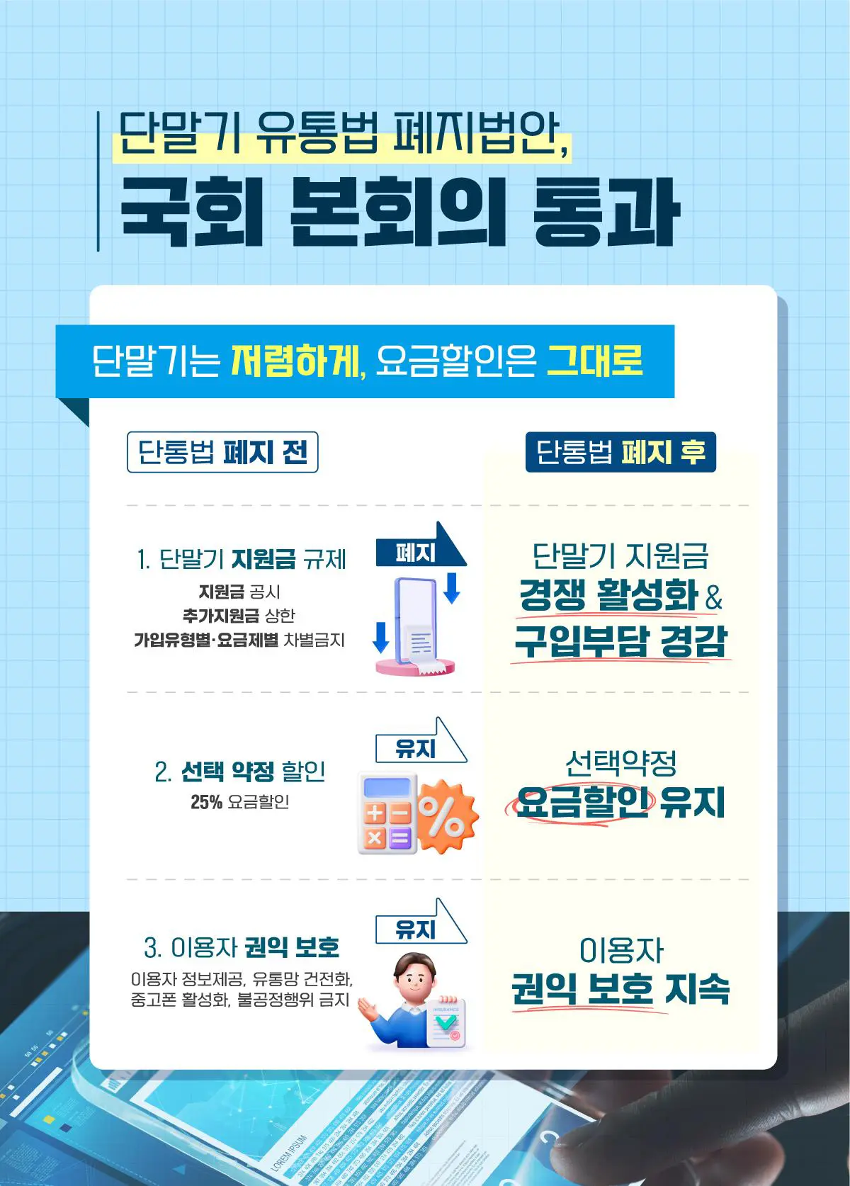 단말기 유통법, 일명 '단통법' 폐지로 달라지는 점과 소비자 혜택은? [휴대폰 추가 지원금 보조금]
