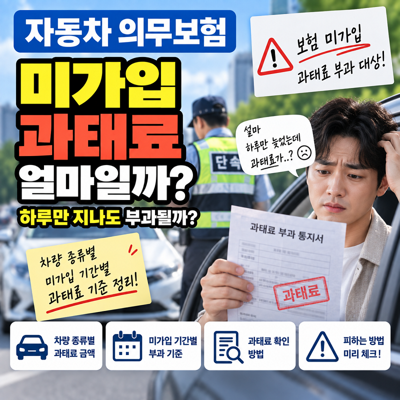 자동차 의무 보험 미가입 과태료