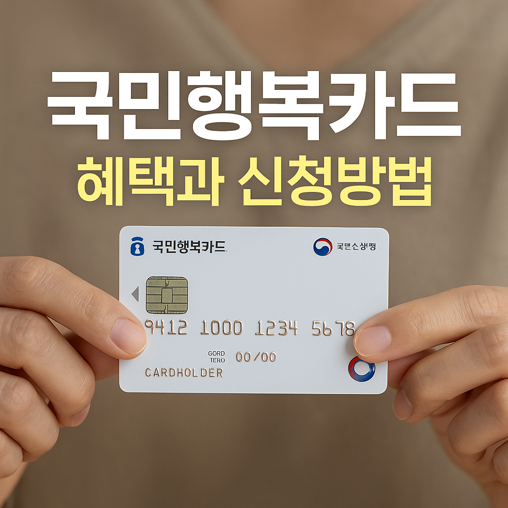 2025년 국민행복카드 혜택과 신청방법