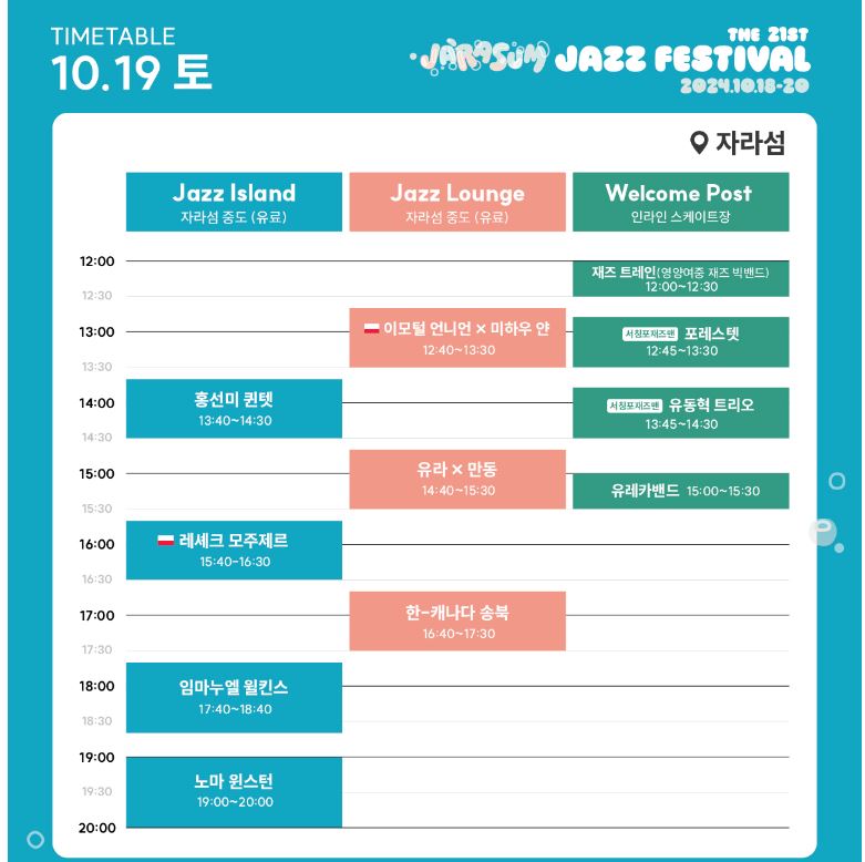 10/19-라인업