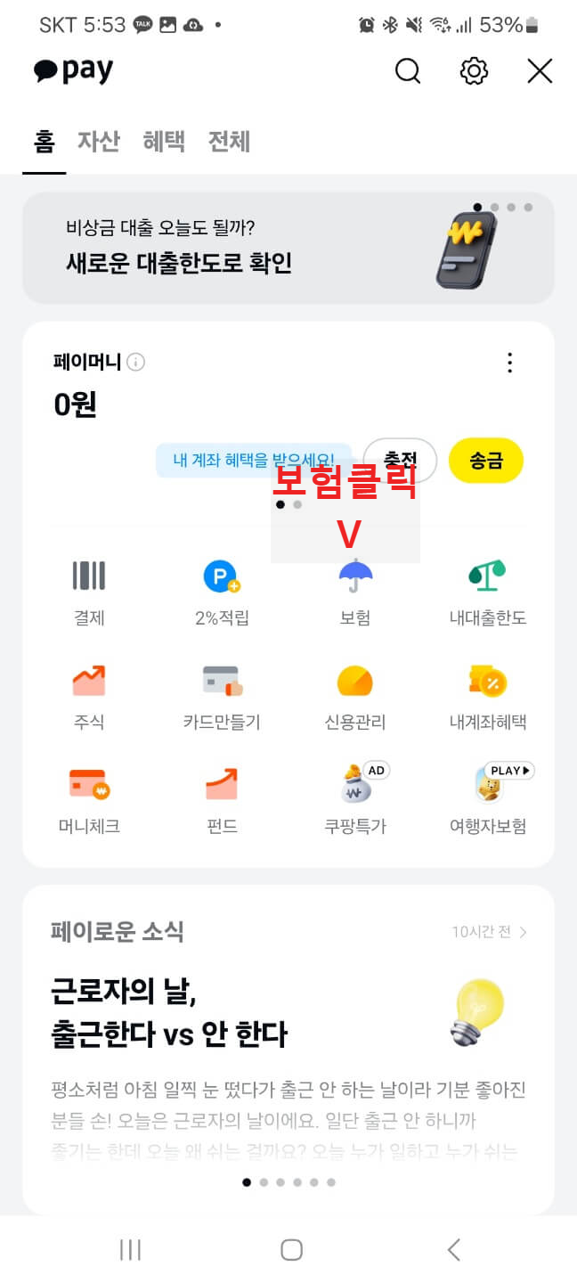 카카오페이해외여행자보험가입3
