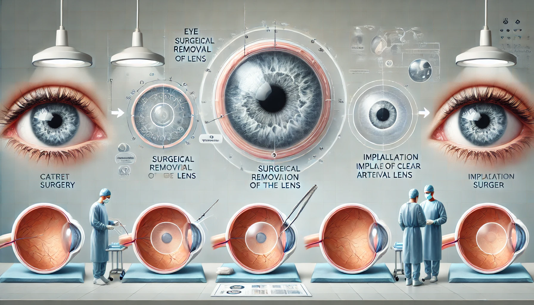 백내장의 수술과 회복과정, 관리법 관련 그림