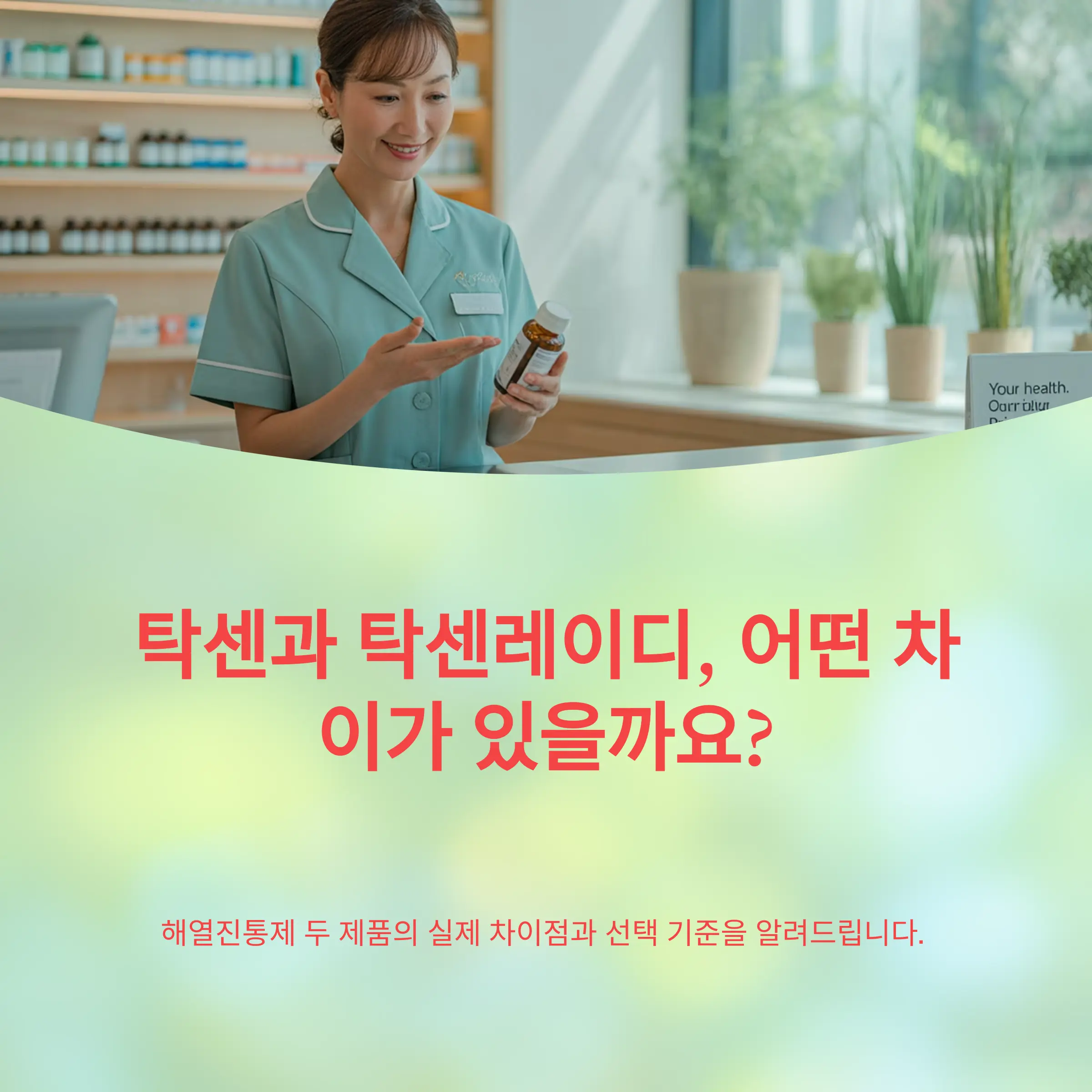 탁센과 탁센레이디, 어떤 차이가 있을까요?