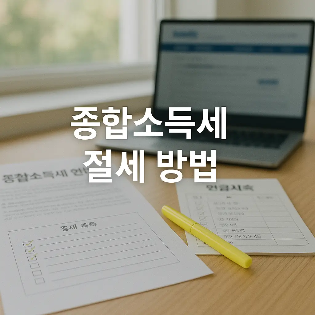 종합소득세 절세방법, 근로소득자 사업자 프리랜서 임대소득자