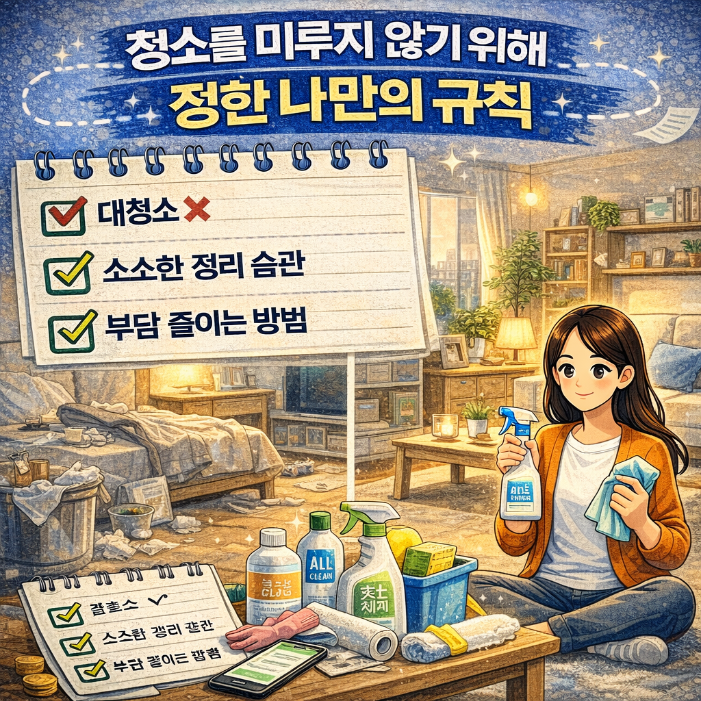 청소를 미루지 않기 위해 정한 나만의 규칙