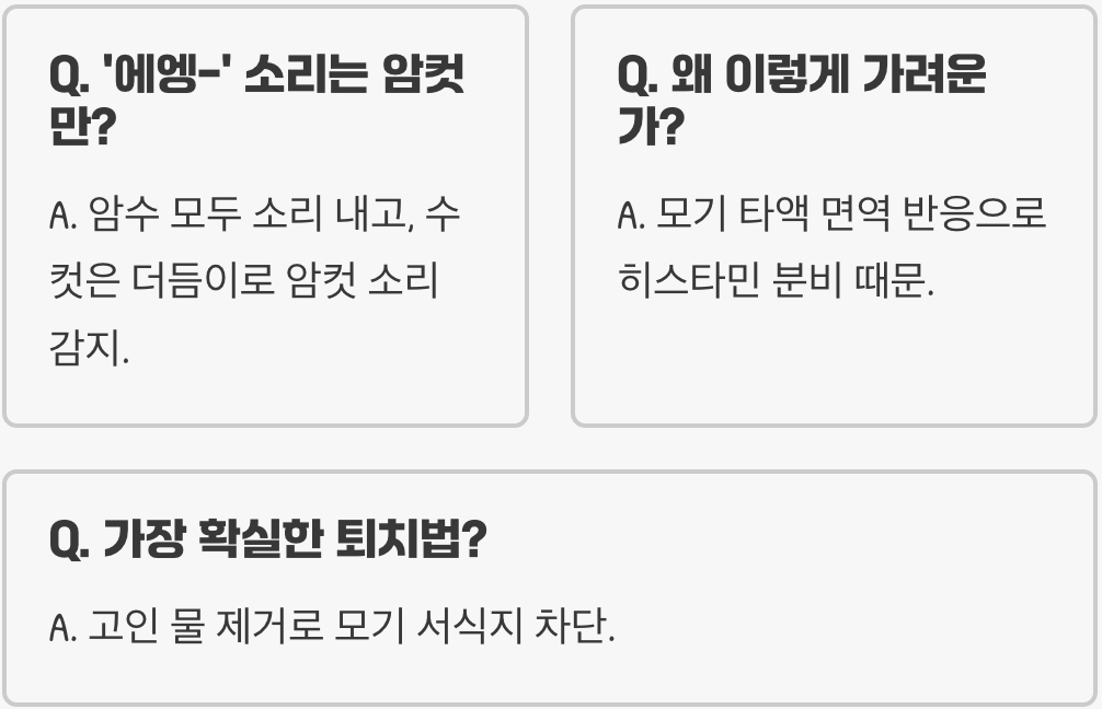 흰줄숲모기 암수 구별&amp;#44; 피 빠는 놈은 따로 있다? (암컷의 비밀)