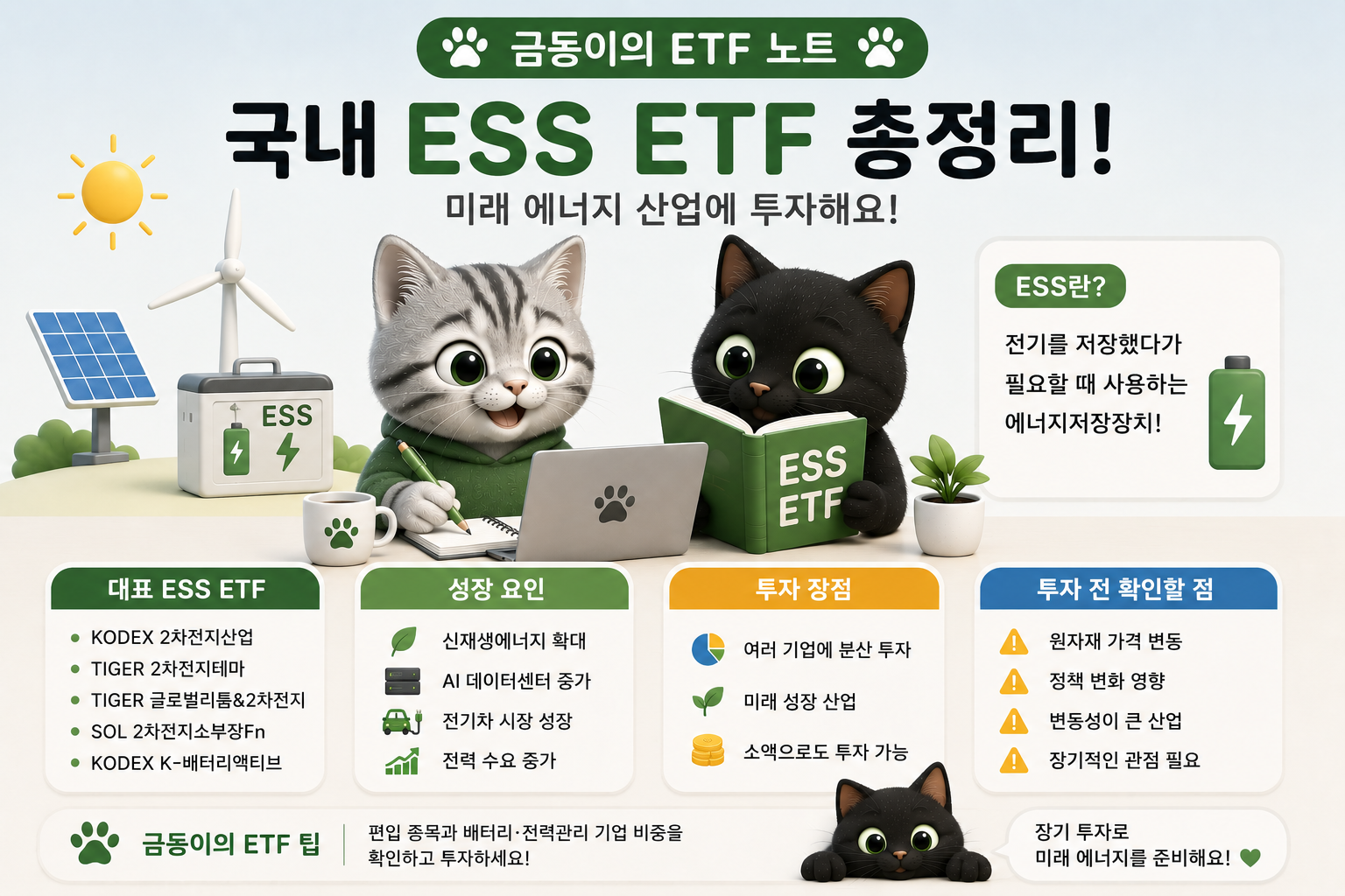 국내 주식 ETF ESS관련 내용