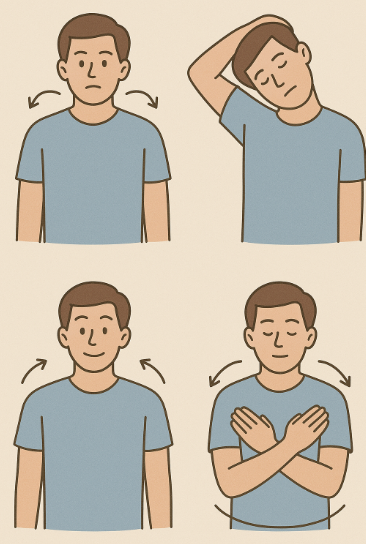 승모근 비대칭 스트레칭과 이완