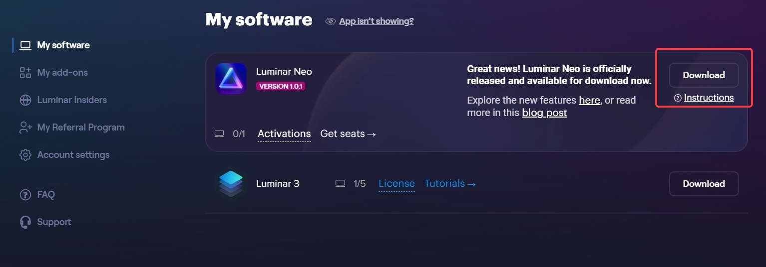 루미나르 네오 다운로드