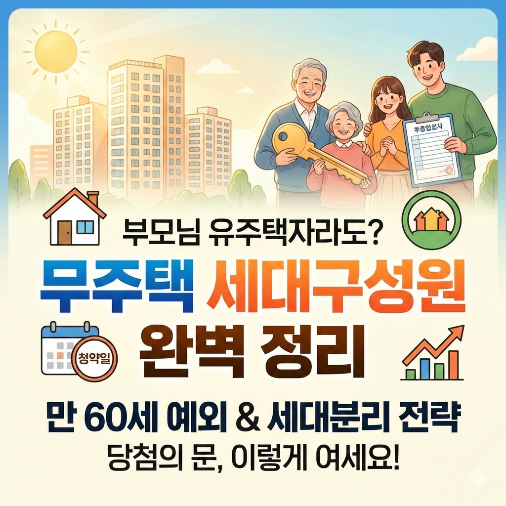 부모님 집 있어도 무주택 세대구성원 기준 완벽 정리