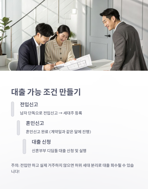 대출 가능 조건 만들기