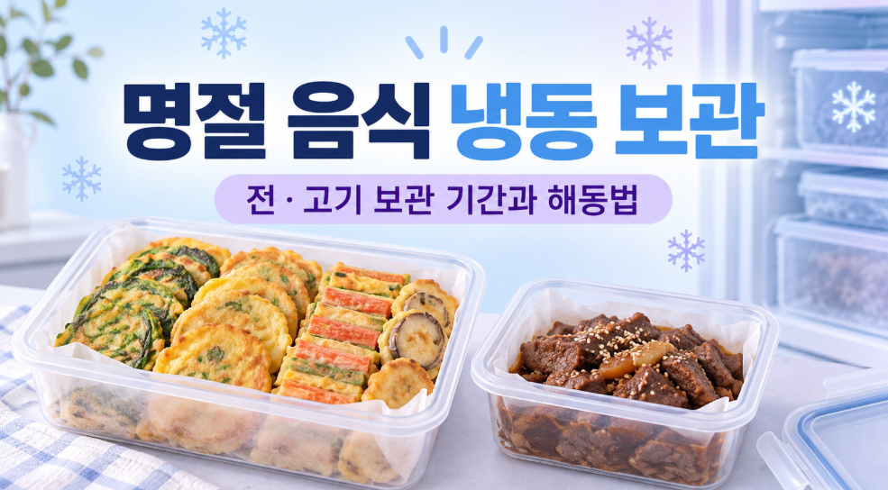 명절 음식 냉동 보관 기간 총정리: 전&middot;고기 언제까지 먹어도 될까?
