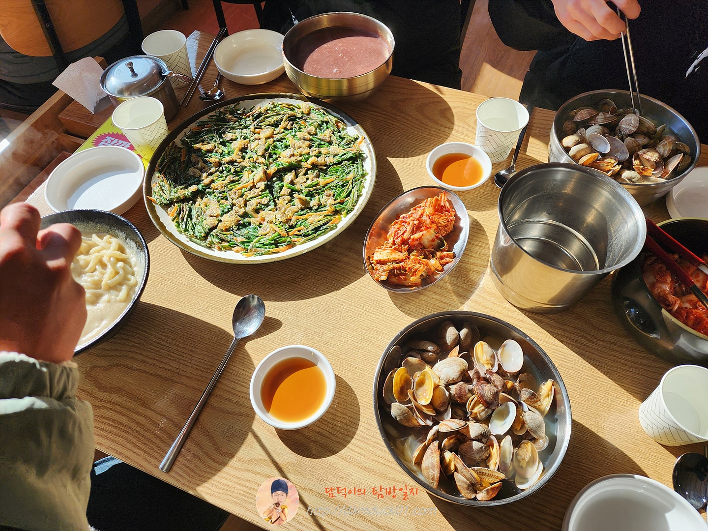 바지락칼국수, 바지락부추전