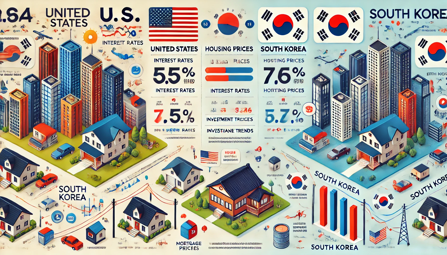미국과 한국 부동산 경제 차이 이미지