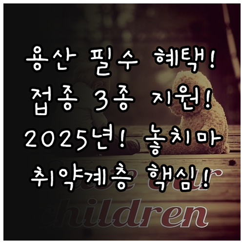 2025년 용산구 취약계층 대상포진 ..