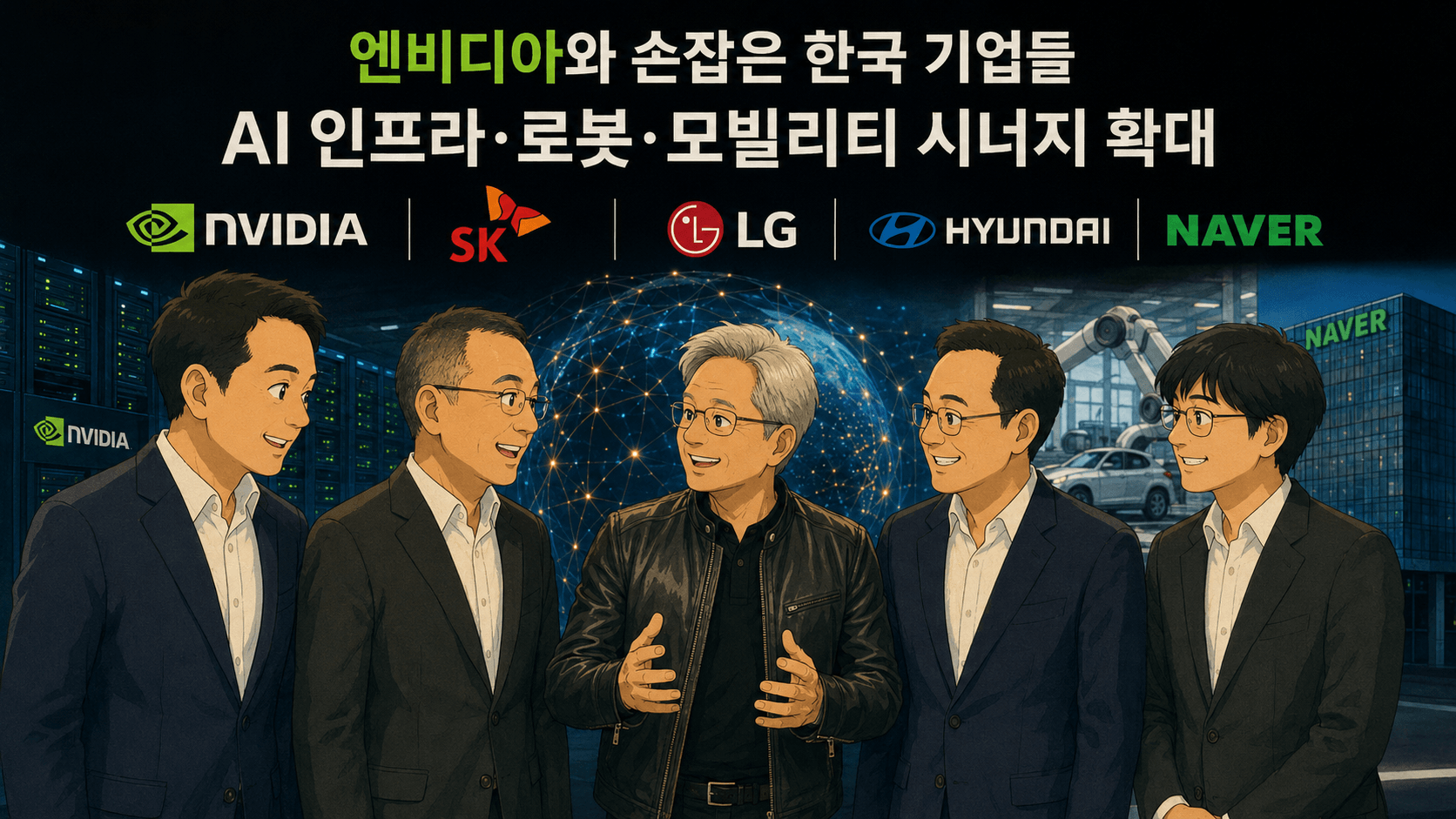 현대차·LG·SK·네이버 엔비디아 협력, 한국 AI 산업 판이 바뀐다