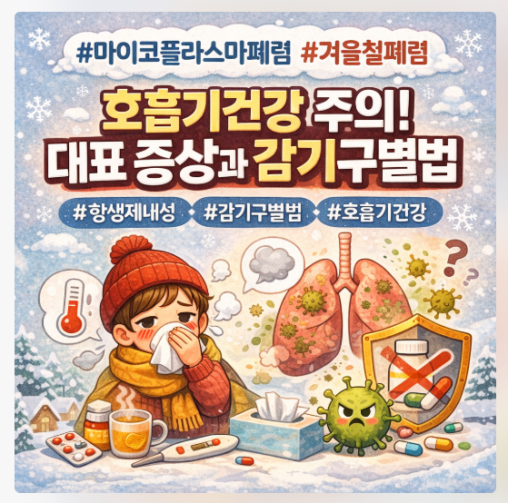 마이코플라스마 폐렴 증상과 감기 구별법