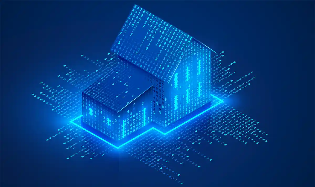 부동산-조각투자-숫자로-만든-집-일러스트