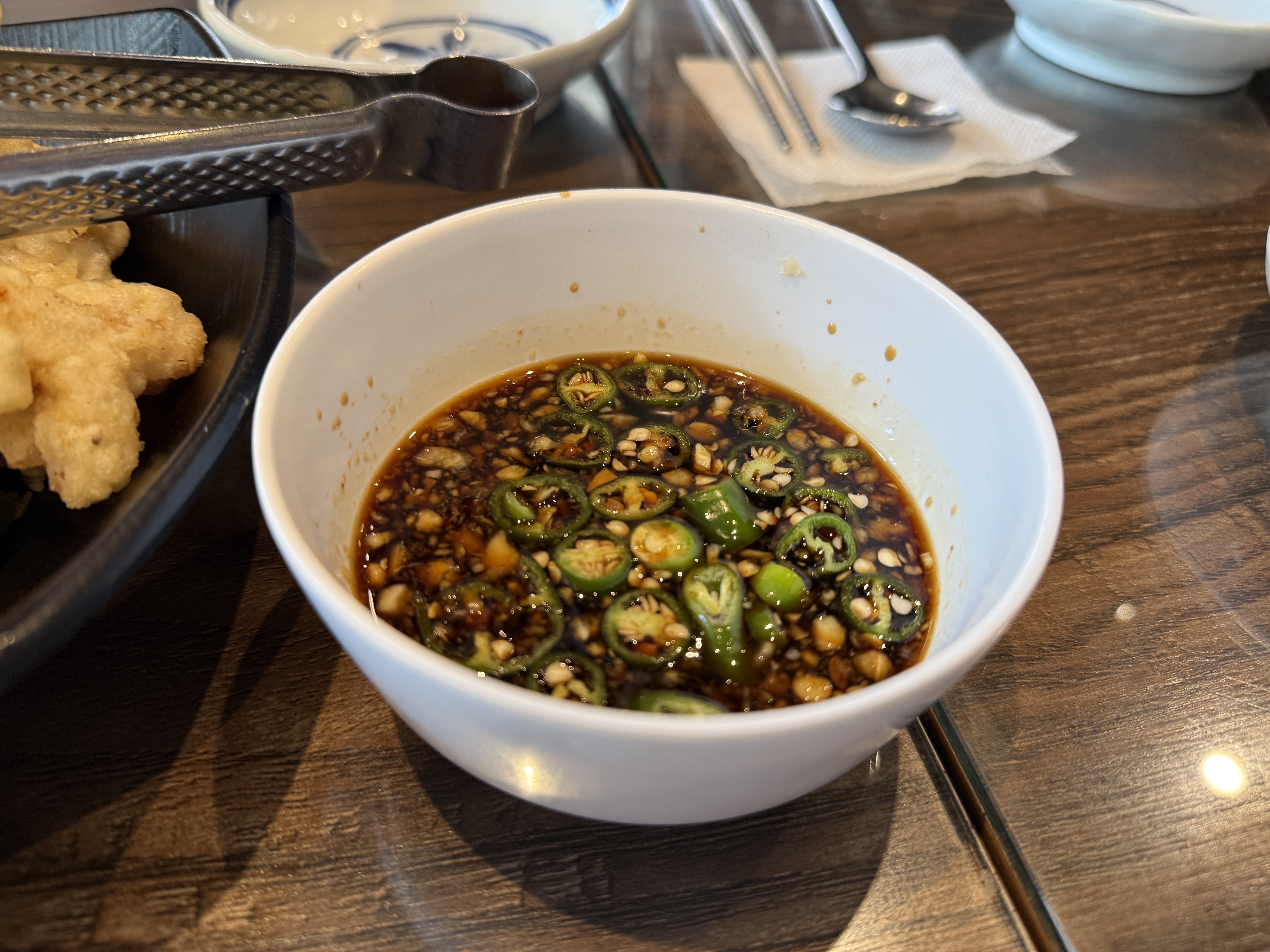 덴뿌라 찍어먹는 중식당 소스