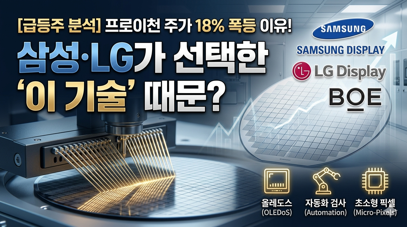 급등주 분석 프로이천 주가 18% 폭등 이유! 삼성&middot;LG가 선택한 '이 기술' 정체 (필독) 썸네일 이미지