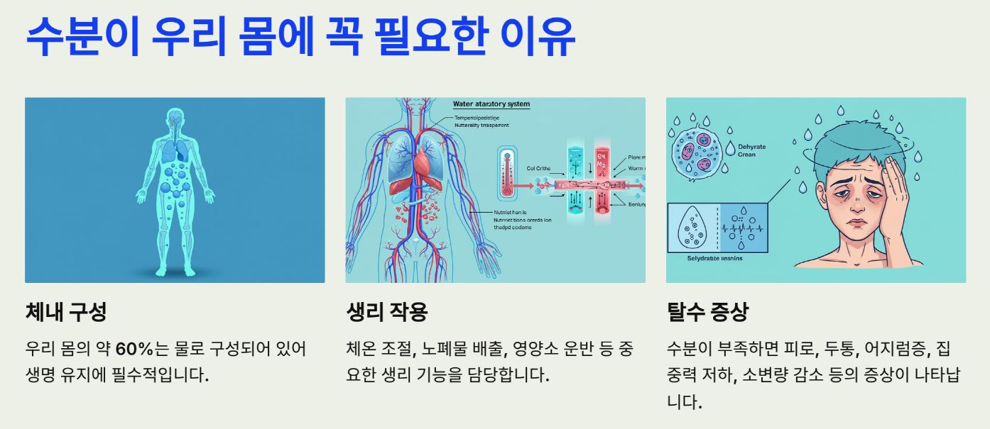 수분이 우리 몸에 꼭 필요한 이유