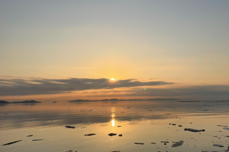동막해수욕장 해넘이 사진