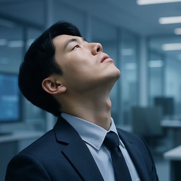 고개를 뒤로 젖히면 통증이 심해져요