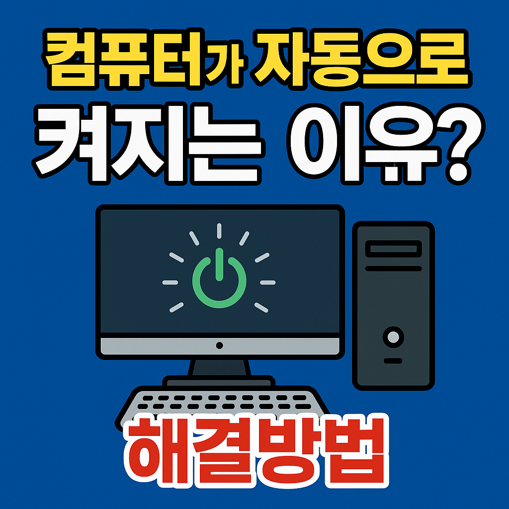 컴퓨터 자동으로 켜짐 해결방법