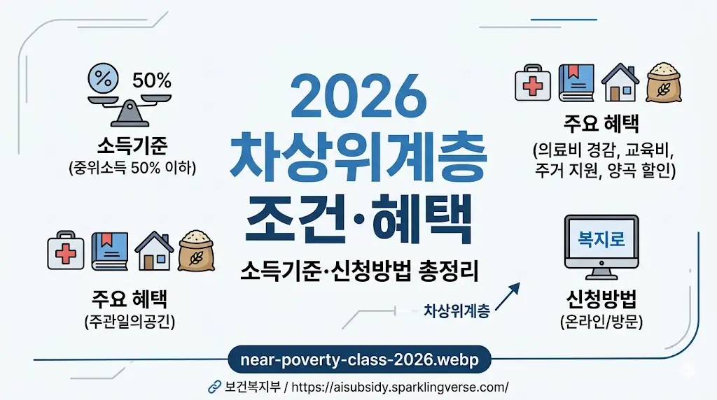 차상위계층 조건 혜택 2026 소득기준 신청방법 총정리