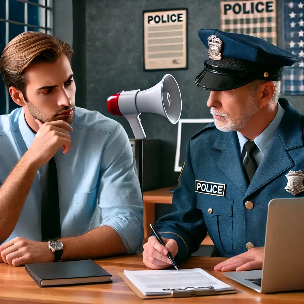 경찰서에 신고하는 이미지