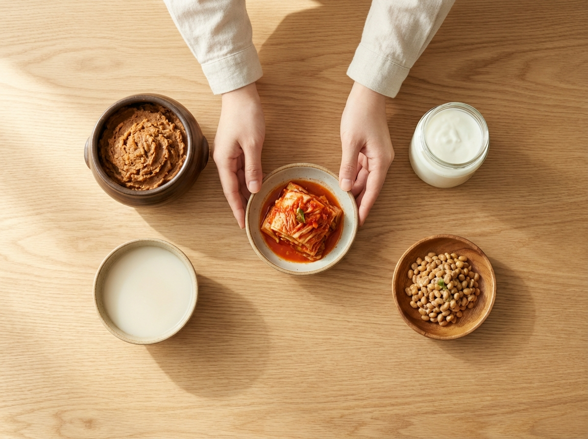 발효식품종류, 유산균발효, 김치, 된장, 마이크로바이옴