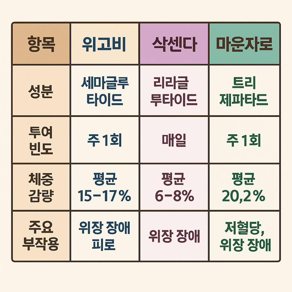 비만 치료제 비교