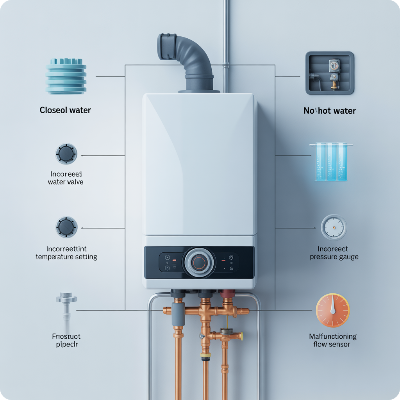 보일러 온수가 나오지 않을때 원인과 간단한 자가 조치방법 이미지