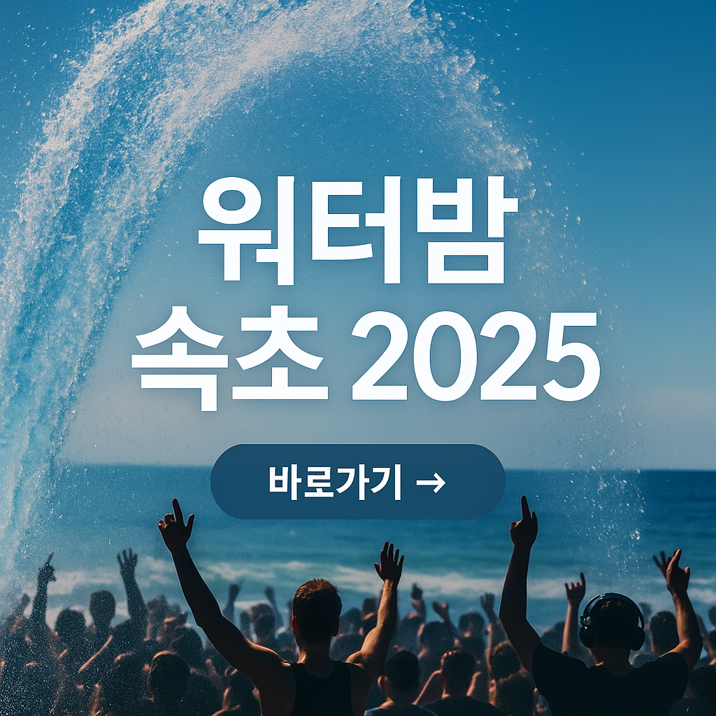 2025 워터밤 속초 라인업 관련 사진