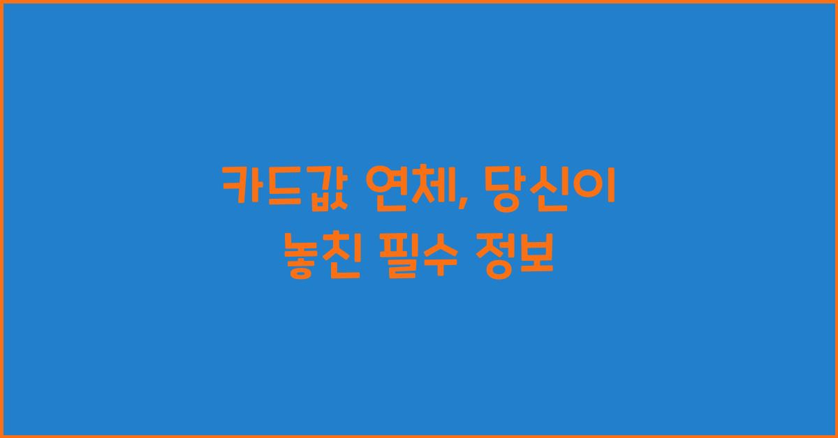 카드값 연체