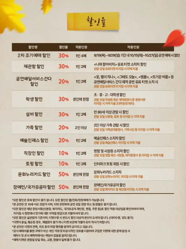 연극 나와 할아버지 피오 주차