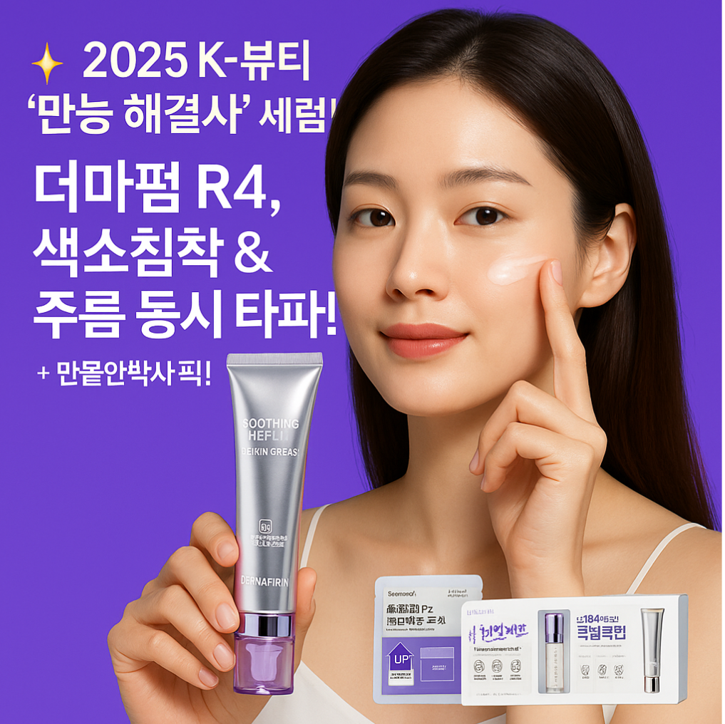 ✨ 2025 K-뷰티 '만능 해결사' 세럼! 더마펌 R4, 색소침착 & 주름 동시 타파! (+만물안박사 픽!)