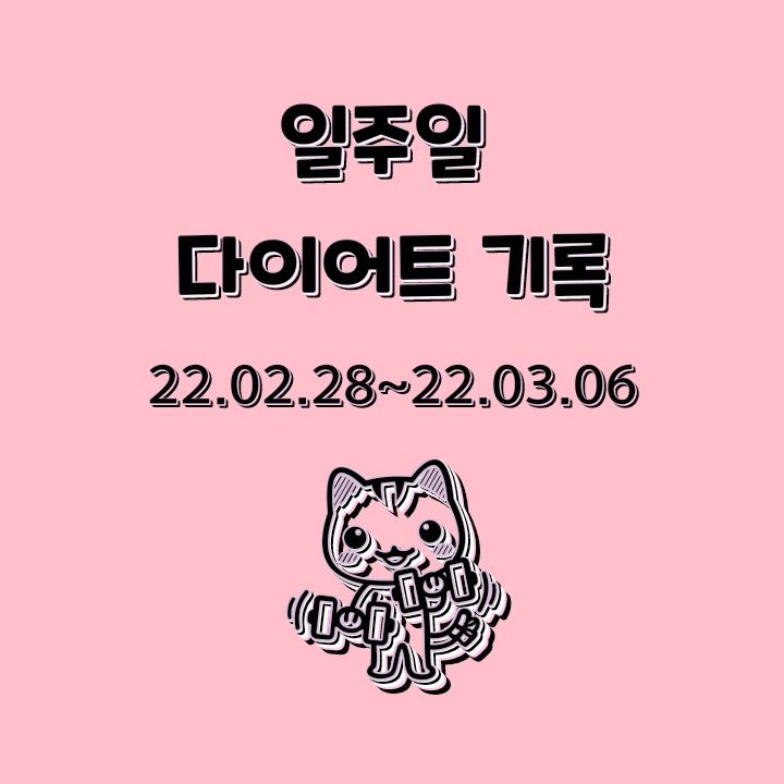 일주일 다이어트 기록_22.02.28~22.03.06
