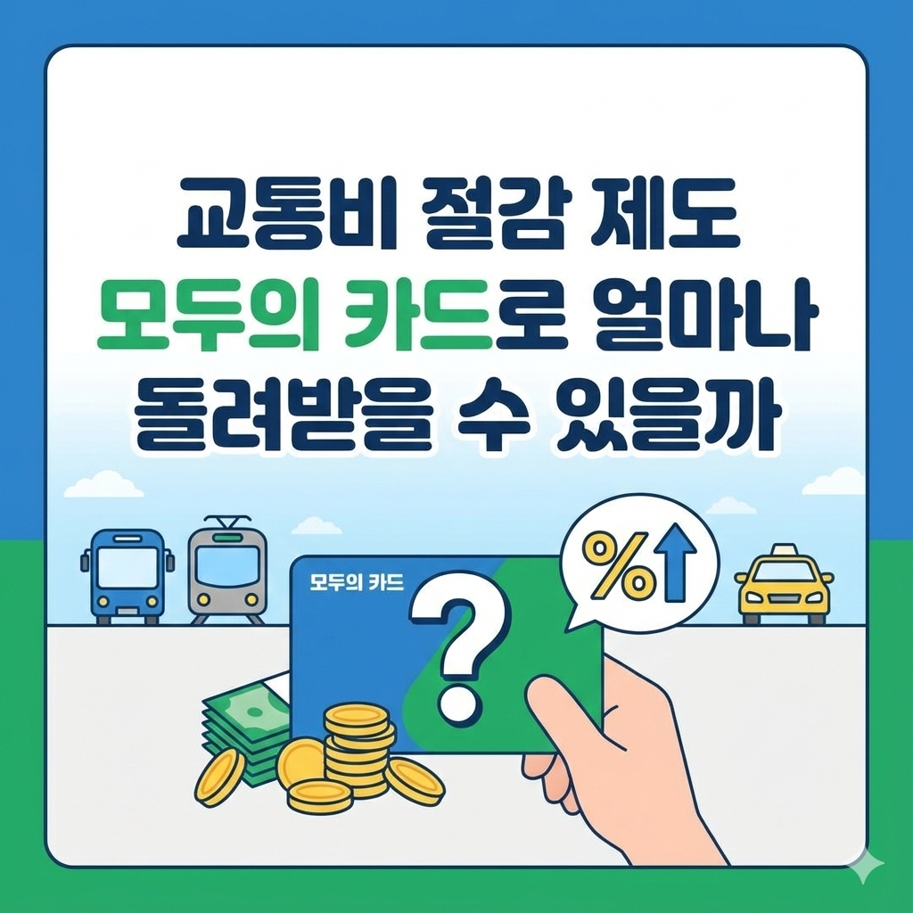 교통비 절감 제도 모두의 카드로 얼마나 돌려받을 수 있을까