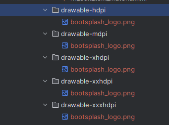 splash 이미지 생성된 파일들